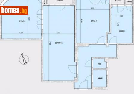 Тристаен, 110m² - Апартамент за продажба - 6878735