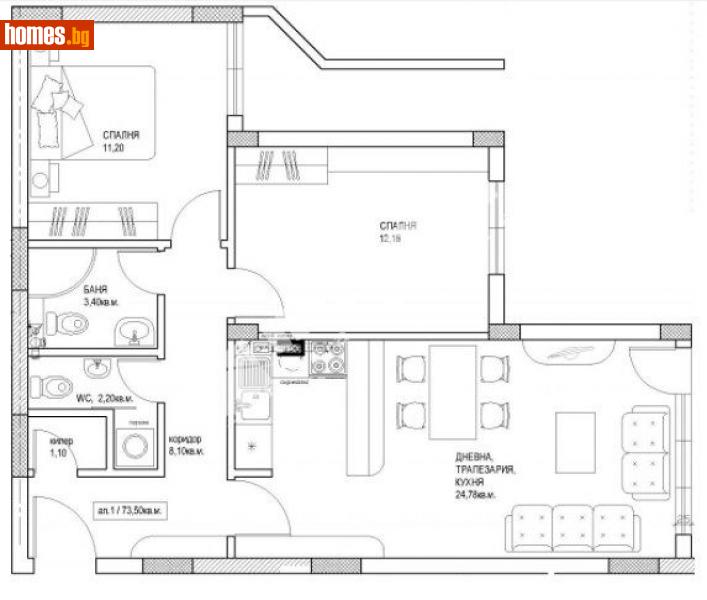 Тристаен, 100m² - Кв. Горна Баня, София - Апартамент за продажба - МИРЕЛА - 57391056