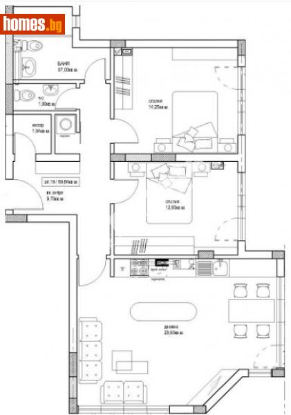 Тристаен, 218m² - Кв. Горна Баня, София - Апартамент за продажба - МИРЕЛА - 57416169