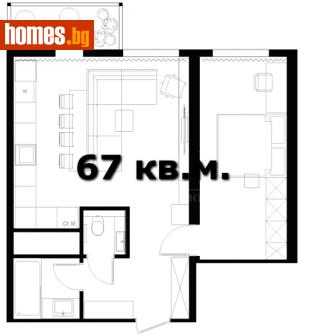 Двустаен, 67m² - Апартамент за продажба - 75264262