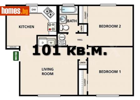 Тристаен, 101m² - Апартамент за продажба - 75264265