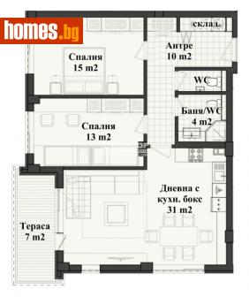 Тристаен, 119m² - Апартамент за продажба - 75383328