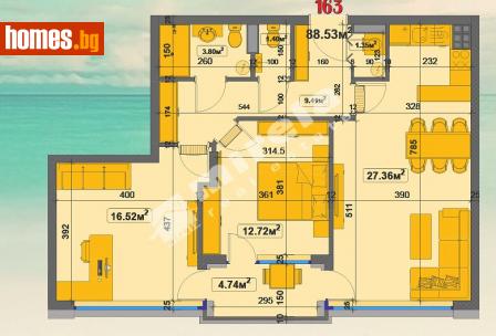 Тристаен, 107m² - Апартамент за продажба - 77090353