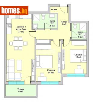 Тристаен, 109m² - Апартамент за продажба - 77392885
