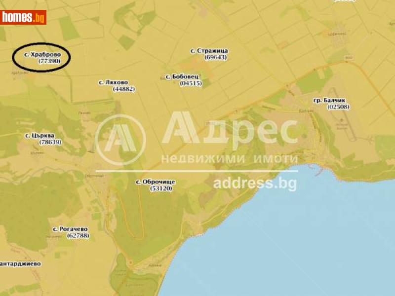 Парцел, 1160m² - С.Храброво, Добрич - Парцел за продажба - АДРЕС НЕДВИЖИМИ ИМОТИ - 78212626