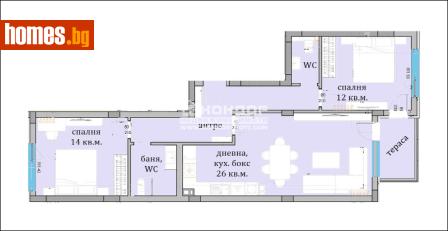 Тристаен, 105m² - Апартамент за продажба - 80592611