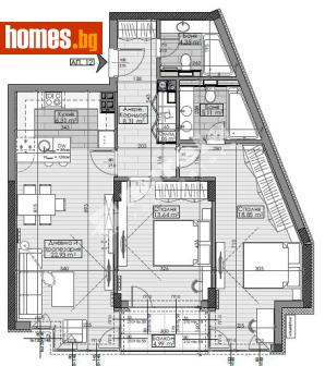 Тристаен, 110m² - Апартамент за продажба - 82432207