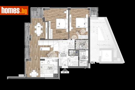 Тристаен, 117m² - Апартамент за продажба - 82432501
