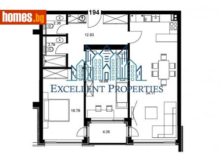 Тристаен, 125m² - Апартамент за продажба - 82510350