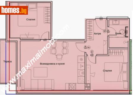 Тристаен, 92m² - Апартамент за продажба - 83003910
