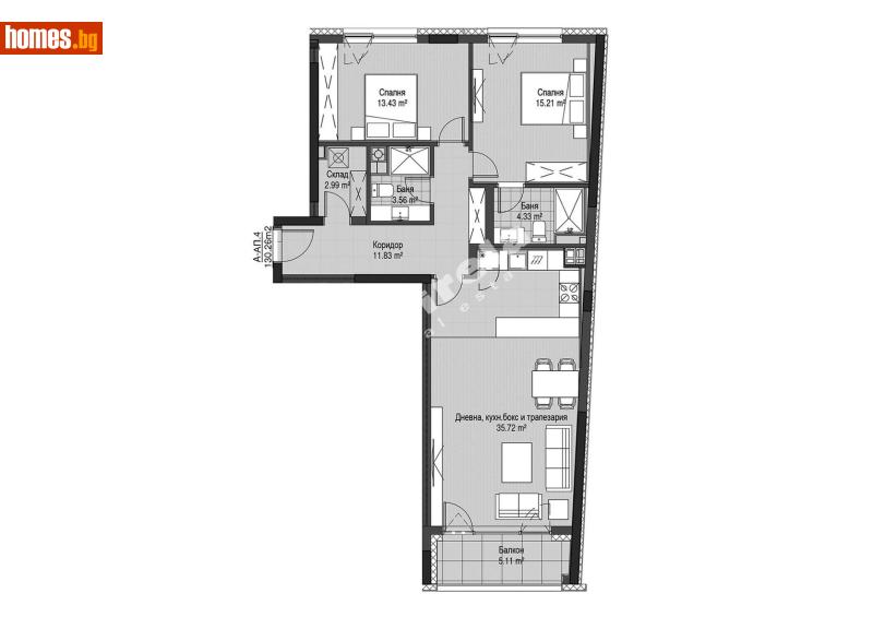 Тристаен, 130m² - Кв. Кръстова Вада, София - Апартамент за продажба - МИРЕЛА - 85979633