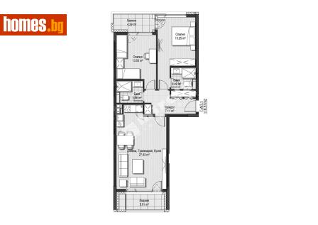 Тристаен, 117m² - Апартамент за продажба - 85980133