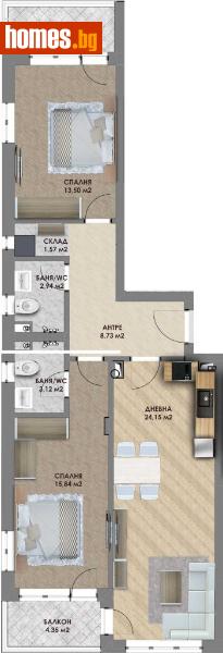 Тристаен, 110m² - Жк. Христо Смирненски, Пловдив - Апартамент за продажба - Alpha Real Estate - 86463862