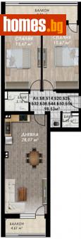 Тристаен, 115m² - Апартамент за продажба - 88096613