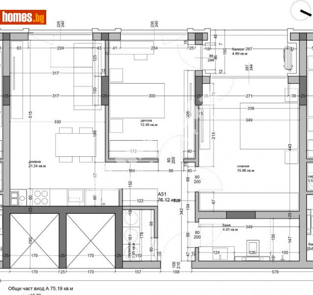 Тристаен, 88m² - Кв. Аспарухово, Варна - Апартамент за продажба - МИРЕЛА - 90564566