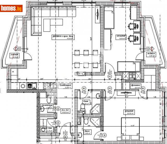 Тристаен, 222m² - Жк. Лозенец, София - Апартамент за продажба - МИРЕЛА - 90799138