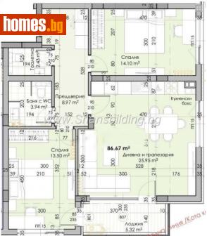 Тристаен, 106m² - Апартамент за продажба - 92624185