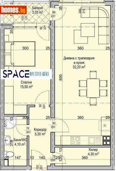 Двустаен, 85m² - Жк. Христо Смирненски, Пловдив - Апартамент за продажба - SpaceImoti - 94741058