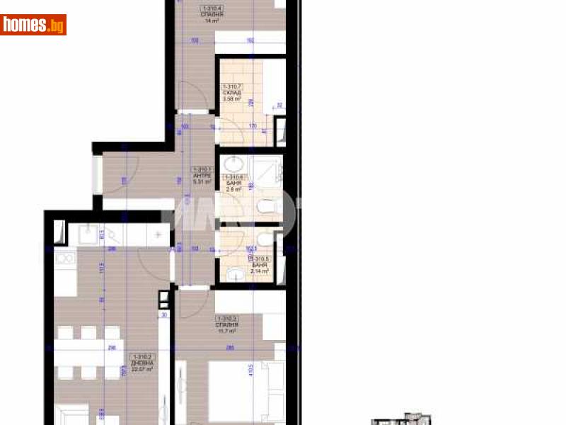Тристаен, 101m² - Жк. Полигона, София - Апартамент за продажба - ИМОТЕКА АД - 94791638
