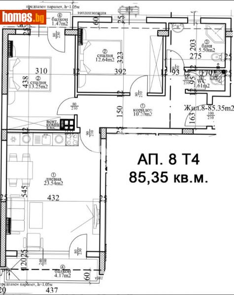 Тристаен, 115m² - Варна, Варна - Апартамент за продажба - МИРЕЛА - 95613205