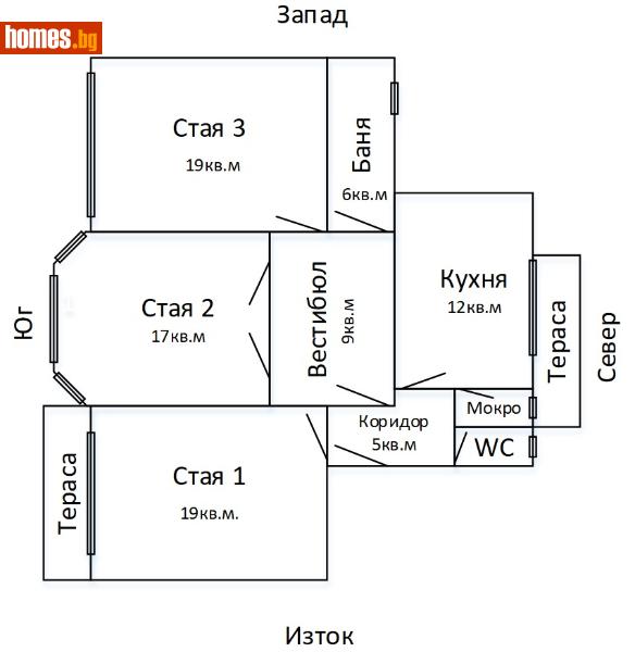 Четиристаен, 110m² -  Център, София - Апартамент за продажба - Азмар имоти - 97431489