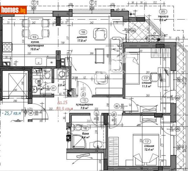 Тристаен, 116m² - София, София - град - Апартамент за продажба - МИРЕЛА - 97941376