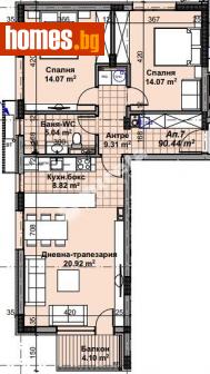 Тристаен, 103m² - Апартамент за продажба - 98638303