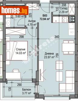 Двустаен, 73m² - Апартамент за продажба - 98900500