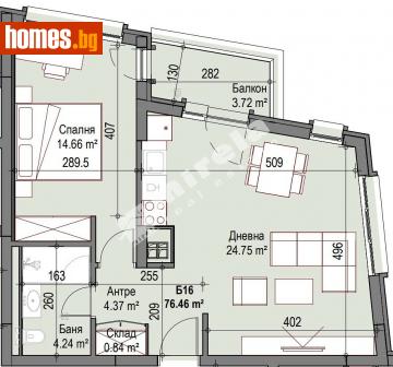 Двустаен, 76m² - Апартамент за продажба - 98900505