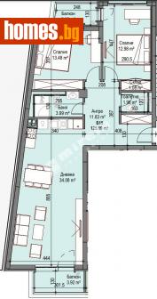 Тристаен, 125m² - Апартамент за продажба - 98900510