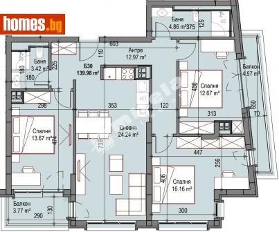 Четиристаен, 140m² - Апартамент за продажба - 98900599