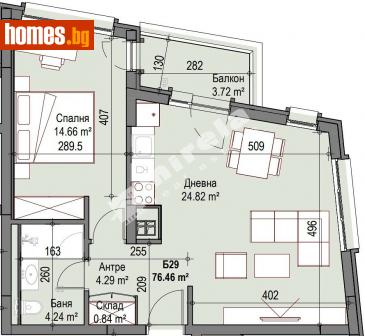 Двустаен, 76m² - Апартамент за продажба - 98900604