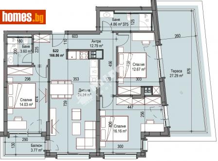 Четиристаен, 167m² - Апартамент за продажба - 98900634