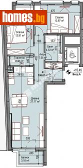 Тристаен, 107m² - Апартамент за продажба - 98900701