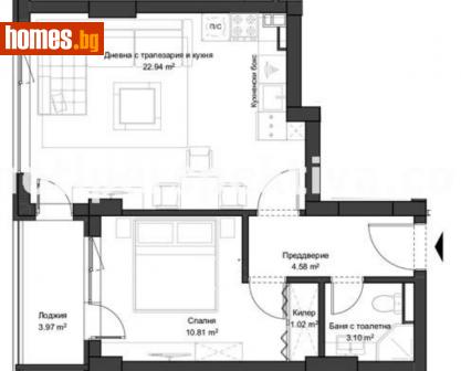Двустаен, 65m² - Апартамент за продажба - 99265569