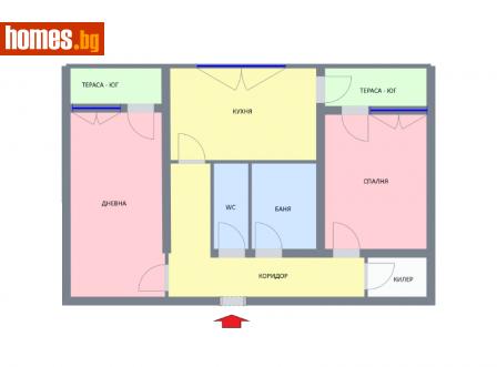 Двустаен, 61m² - Апартамент за продажба - 99758242