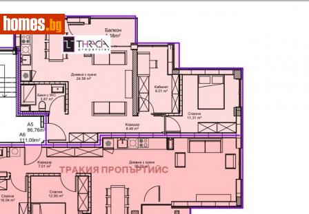 Тристаен, 87m² - Апартамент за продажба - 100174950