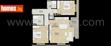 Тристаен, 120m² - Апартамент за продажба - 100704400