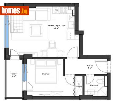 Двустаен, 65m² - Апартамент за продажба - 100929284