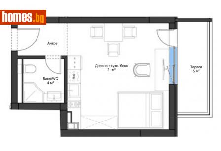 Едностаен, 49m² - Апартамент за продажба - 100981068