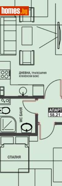 Двустаен, 62m² - Жк. Братя Миладинови, Бургас - Апартамент за продажба - ТИТАН ПРОПЪРТИС - гр.Бургас - 101031592