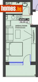Едностаен, 42m² - Апартамент за продажба - 101276008