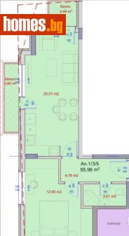 Двустаен, 65m² - Апартамент за продажба - 102104489