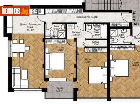 Тристаен, 119m² - Апартамент за продажба - 102406589
