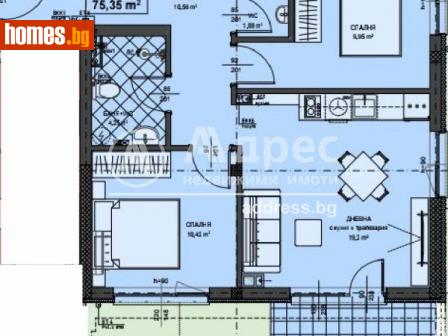 Тристаен, 95m² - Апартамент за продажба - 103128381