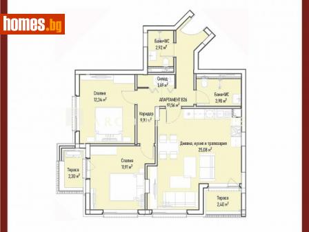 Тристаен, 115m² - Апартамент за продажба - 103241229