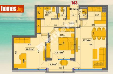 Тристаен, 107m² - Апартамент за продажба - 103409092