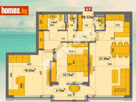 Тристаен, 107m² - Апартамент за продажба - 103409098