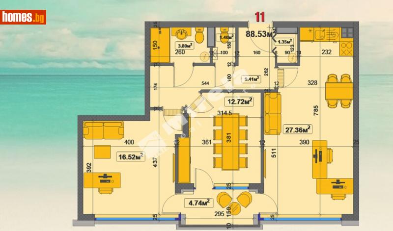 Тристаен, 107m² - Жк. Чайка, Варна - Апартамент за продажба - МИРЕЛА - 103409174