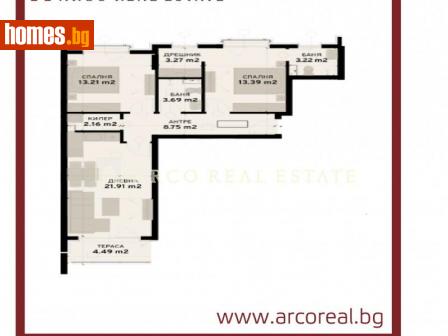 Тристаен, 99m² - Апартамент за продажба - 104294861